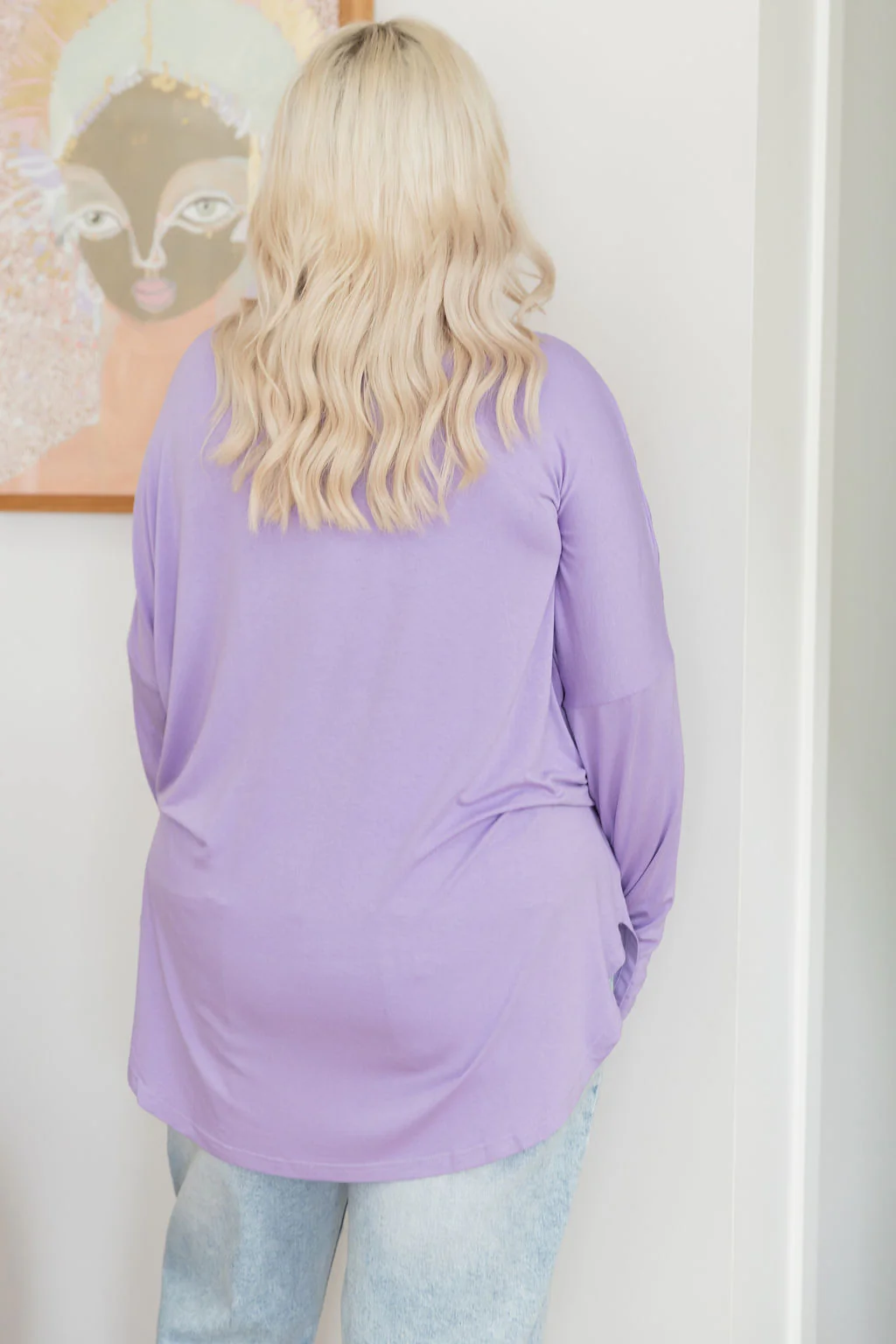 Jasper Jersey Top in Lilac - Image 7