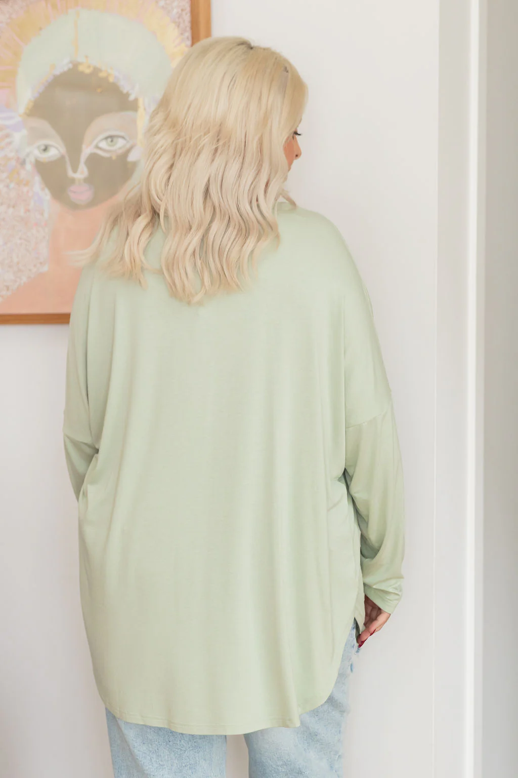 Jasper Jersey Top in Sage - Image 8
