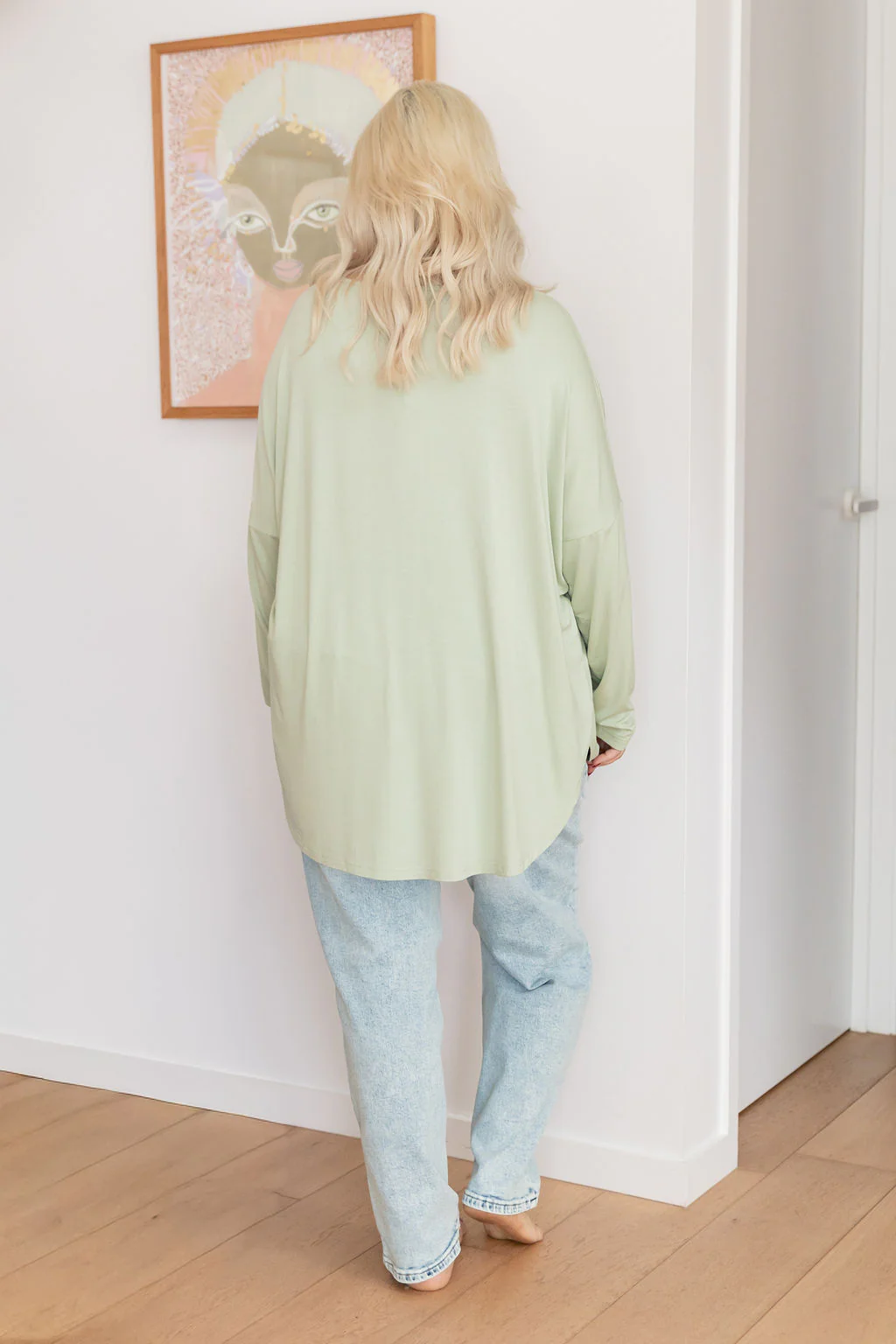 Jasper Jersey Top in Sage - Image 9