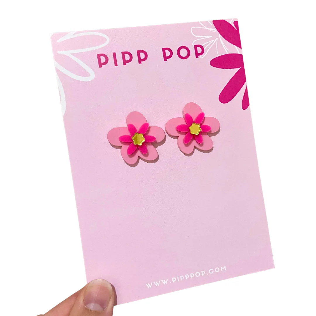 Jessie Flower Stud Earrings - Image 2