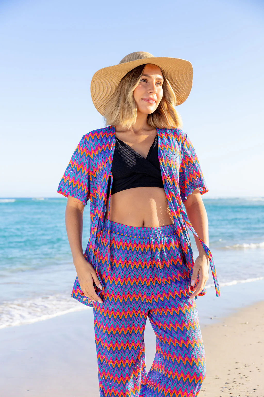 June Pant in Chevron Rainbow - Image 13