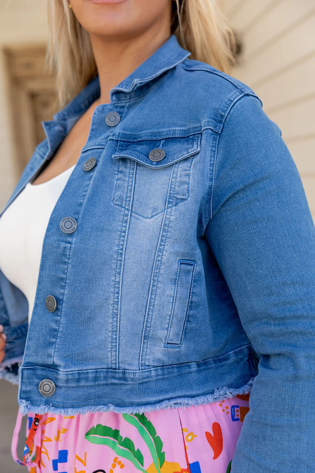 Kenzie Crop Denim Jacket - Image 10