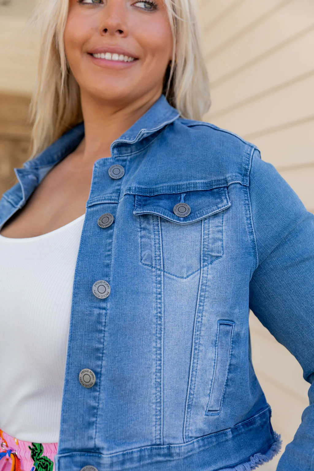 Kenzie Crop Denim Jacket - Image 11