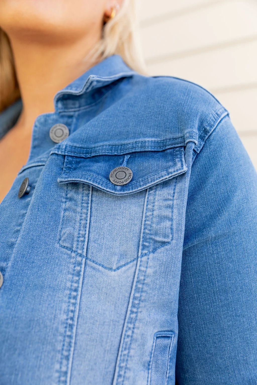 Kenzie Crop Denim Jacket - Image 17