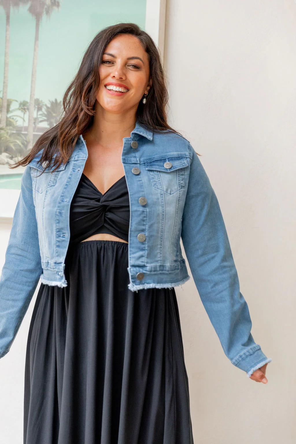 Kenzie Crop Denim Jacket - Image 29