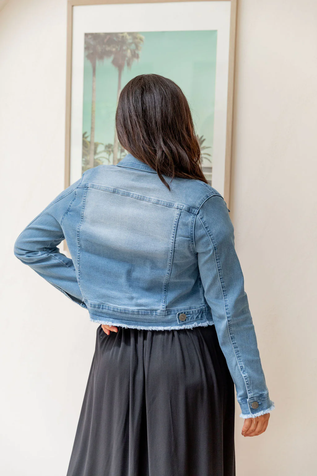 Kenzie Crop Denim Jacket - Image 32