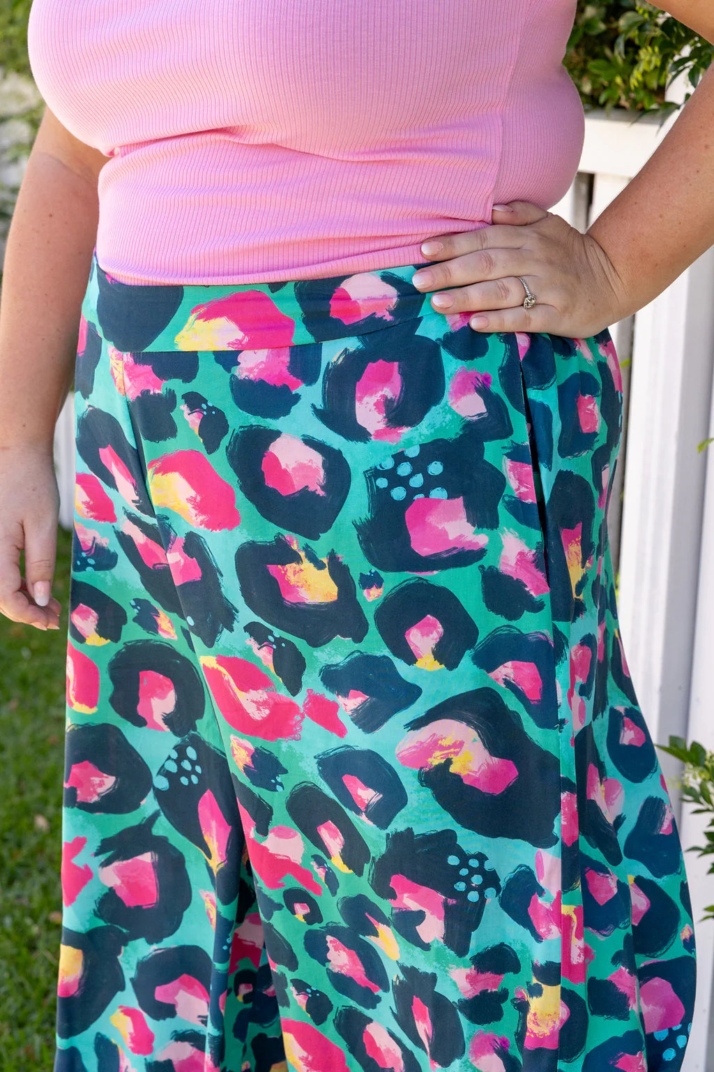 Larsa Pant in Green Leopard by Kasey Rainbow - Image 9