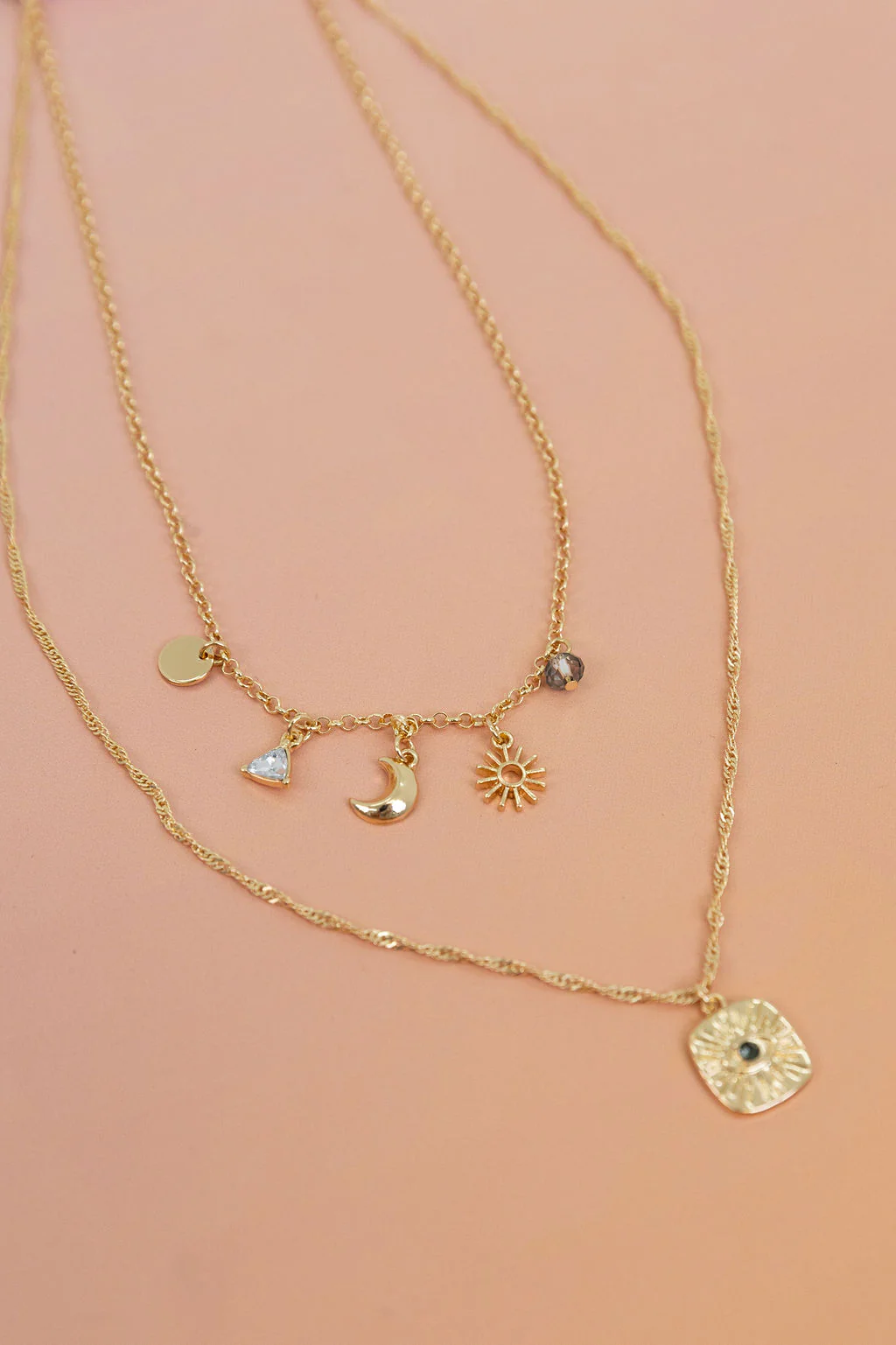 Layered Gold Charm Necklace - Image 12