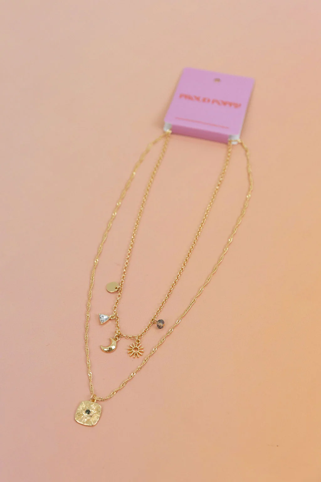 Layered Gold Charm Necklace - Image 2