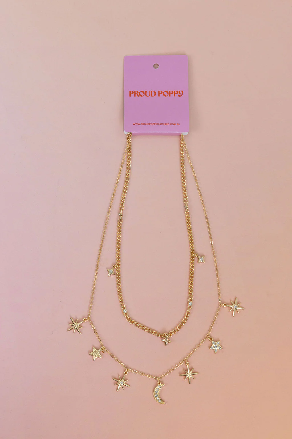 Layered Moon & Stars Necklace - Image 2