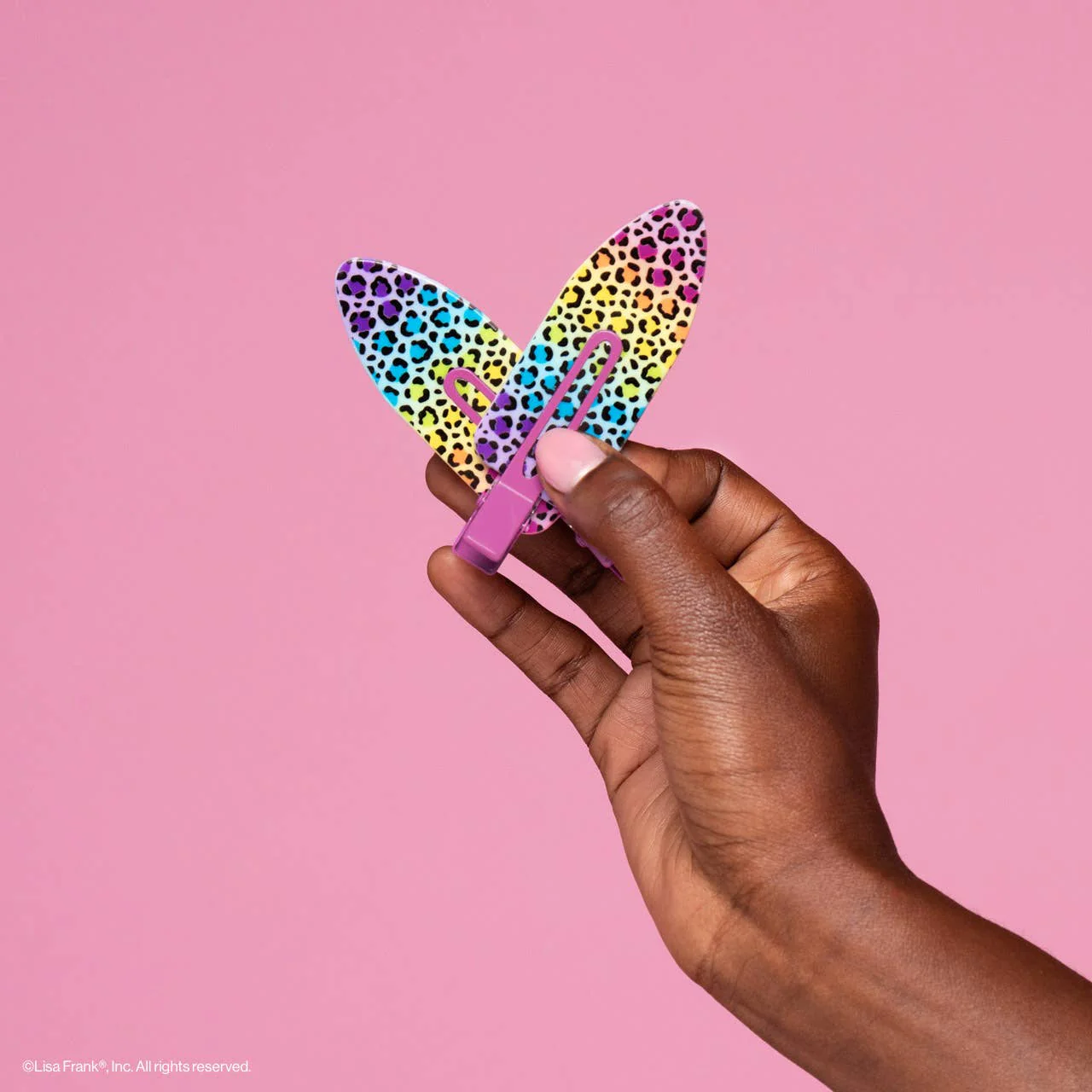 Lisa Frank x Kitsch XL Creaseless Clips in Rainbow Leopard - Image 3