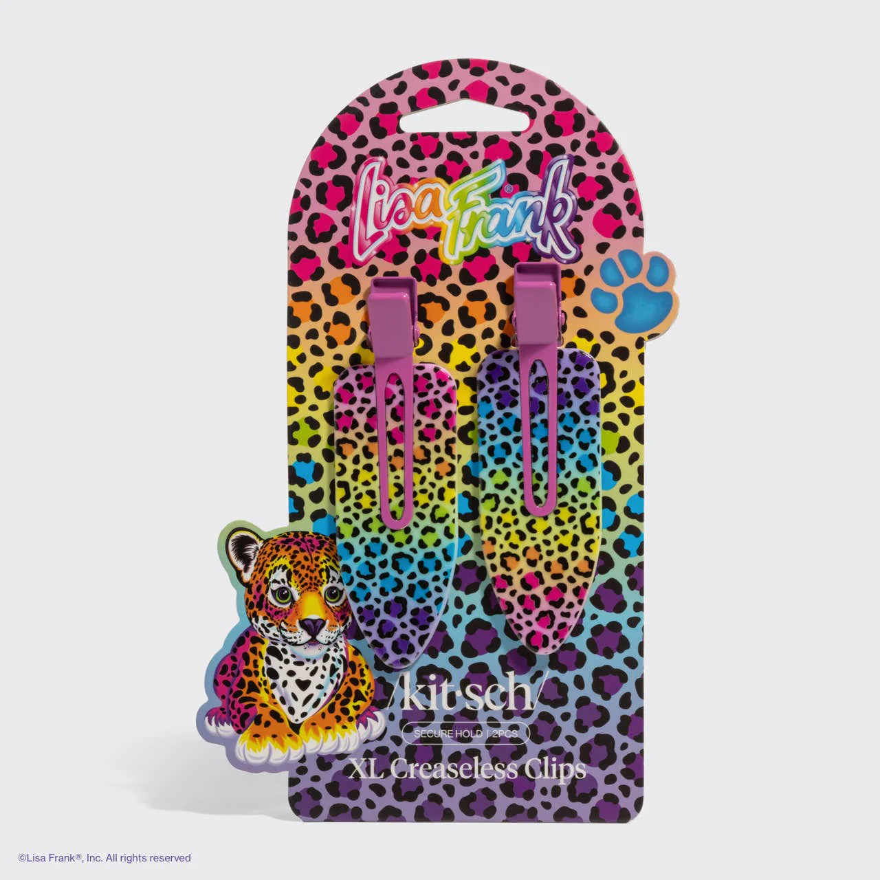 Lisa Frank x Kitsch XL Creaseless Clips in Rainbow Leopard - Image 7