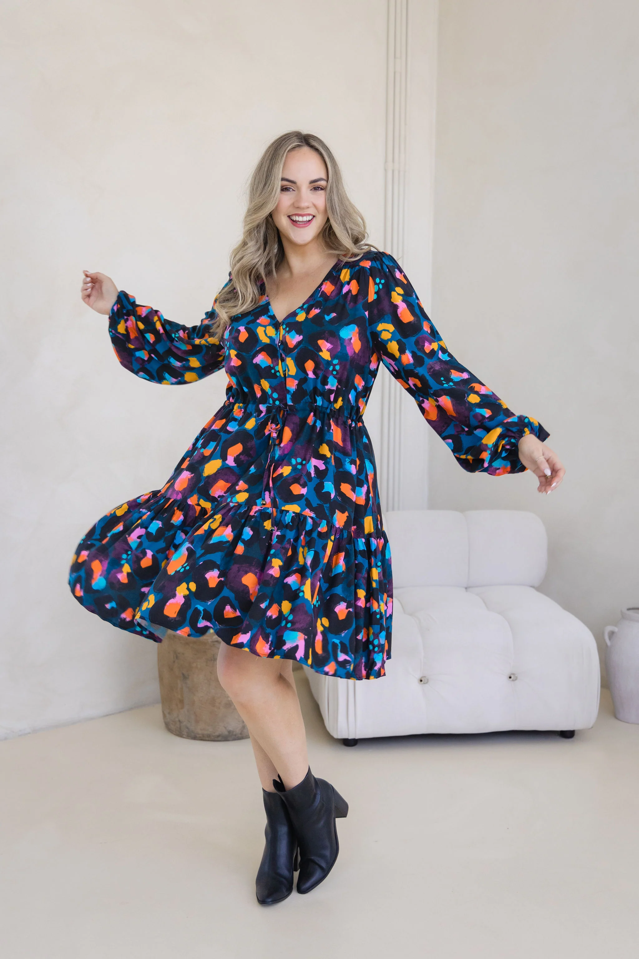 Long Sleeve Esmae Dress in Verona by Kasey Rainbow - Image 10