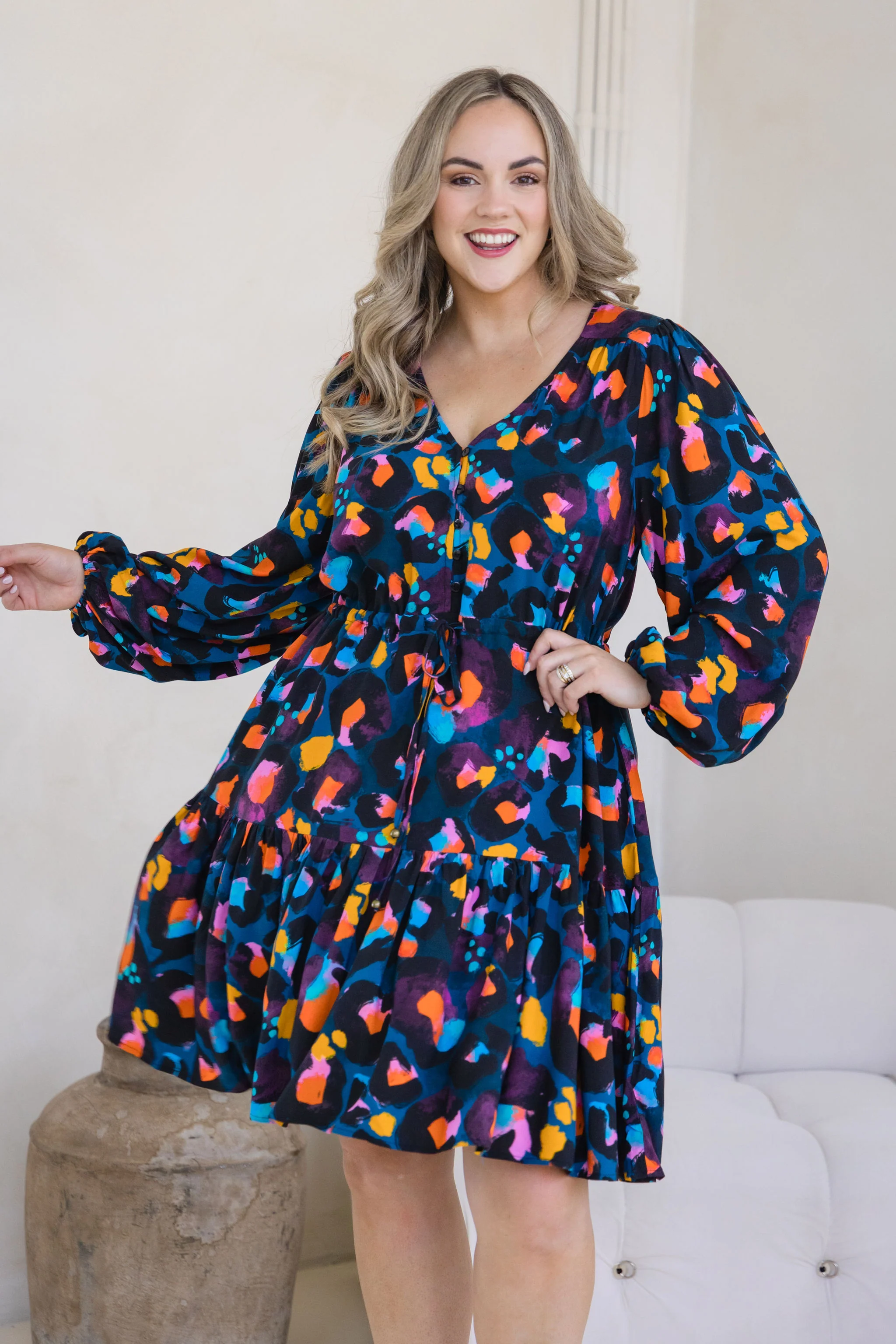 Long Sleeve Esmae Dress in Verona by Kasey Rainbow - Image 2