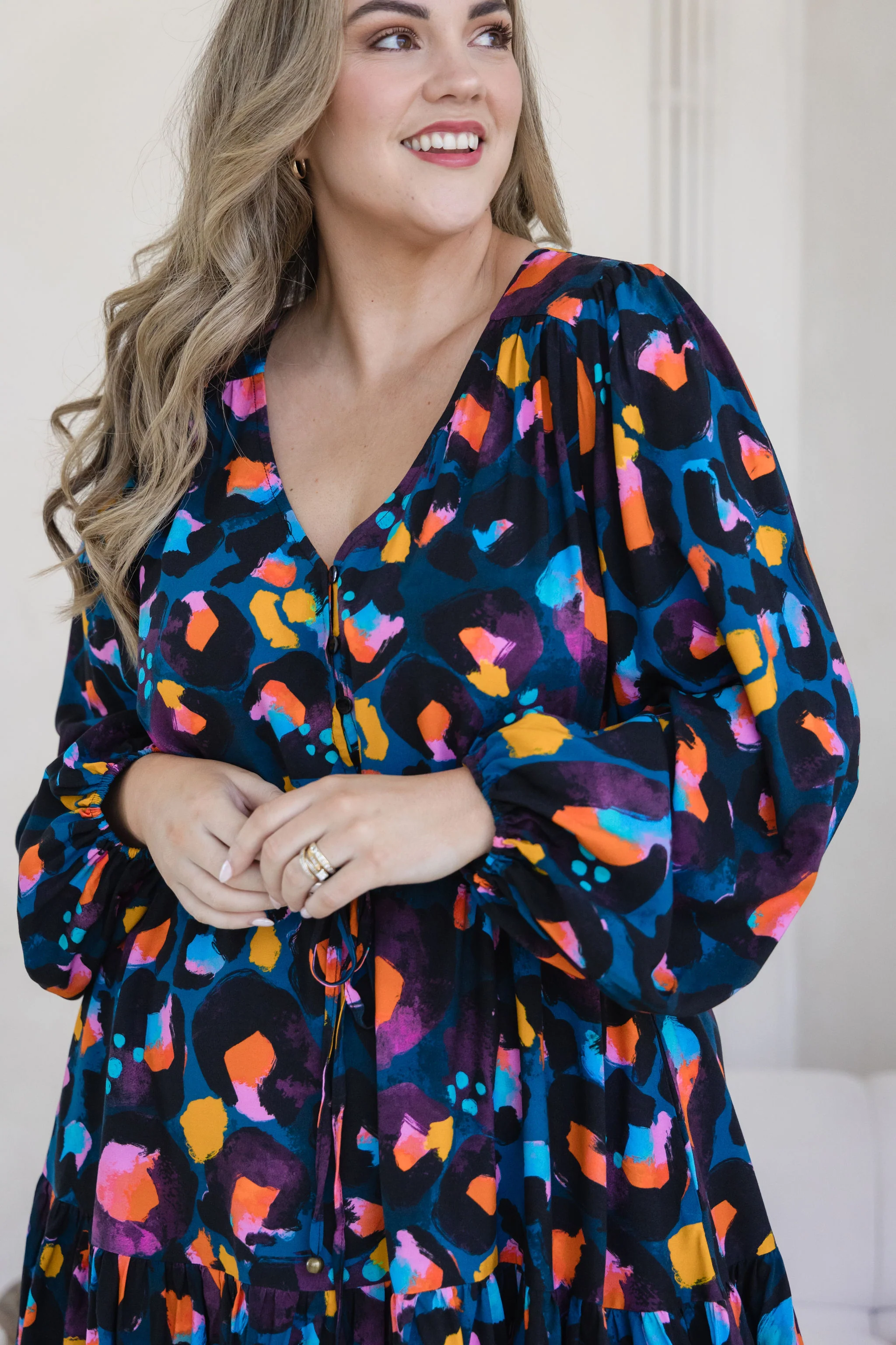 Long Sleeve Esmae Dress in Verona by Kasey Rainbow - Image 3