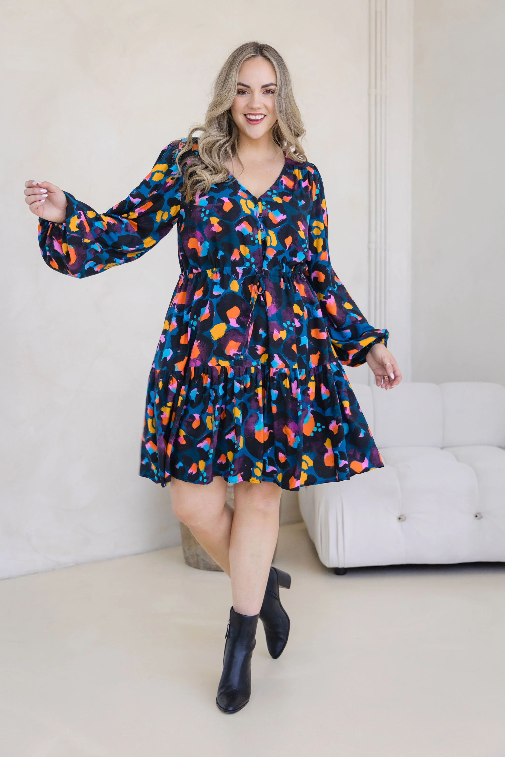 Long Sleeve Esmae Dress in Verona by Kasey Rainbow - Image 4