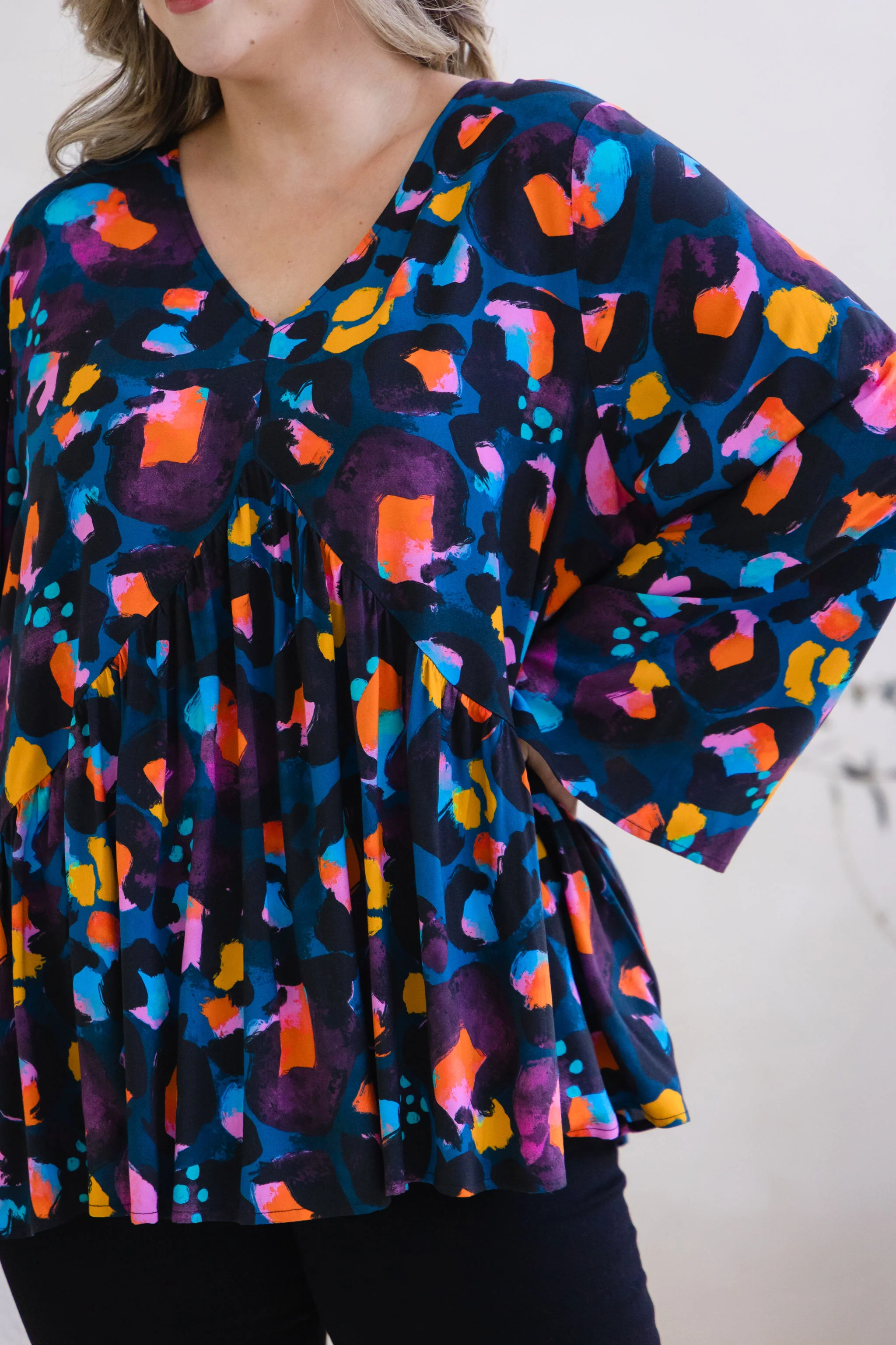 Long Sleeve Peak Top in Verona by Kasey Rainbow - Image 2