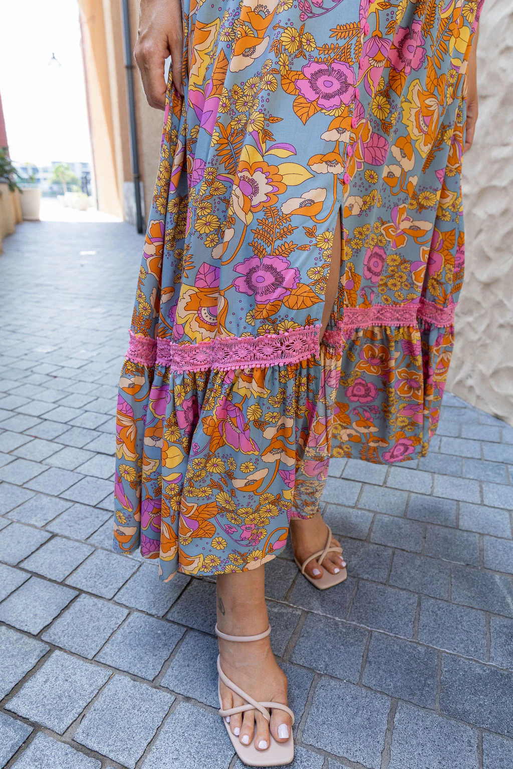 Louisa Maxi Dress in Ash Mixed Floral - Image 16