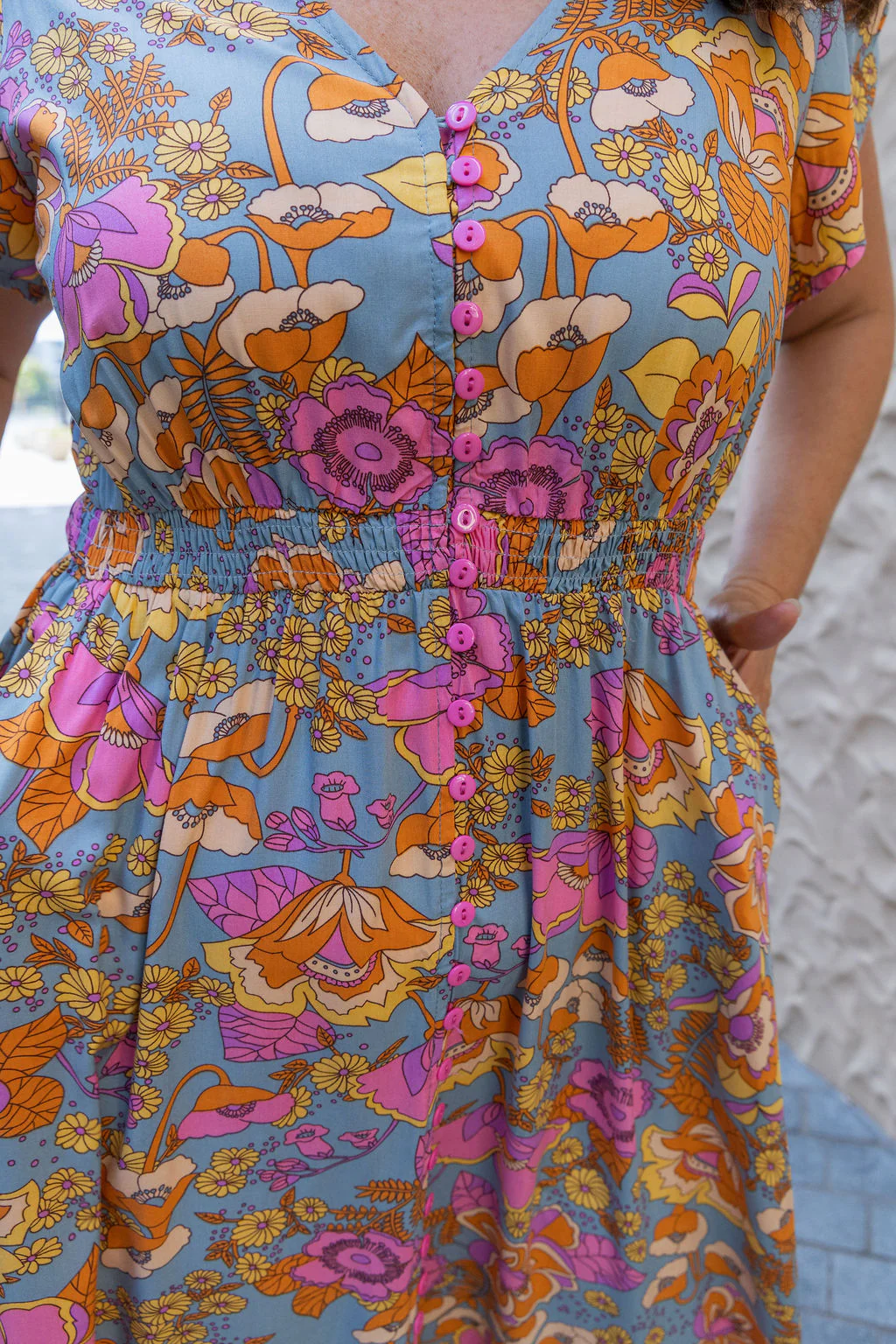Louisa Maxi Dress in Ash Mixed Floral - Image 5