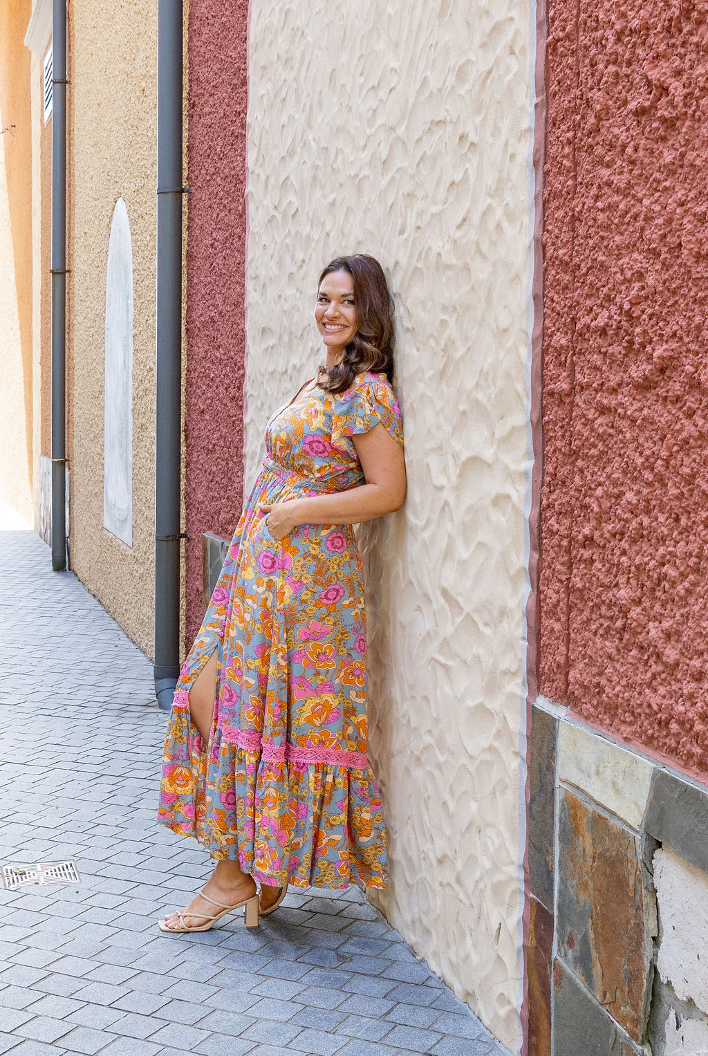 Louisa Maxi Dress in Ash Mixed Floral - Image 6