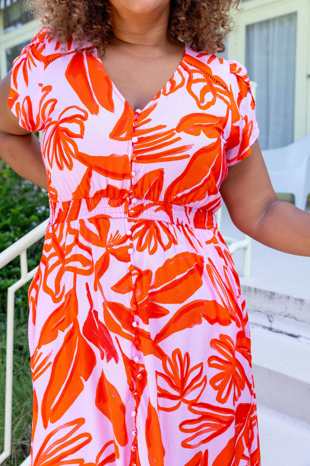 Louisa Maxi Dress in Blush Fern - Image 6
