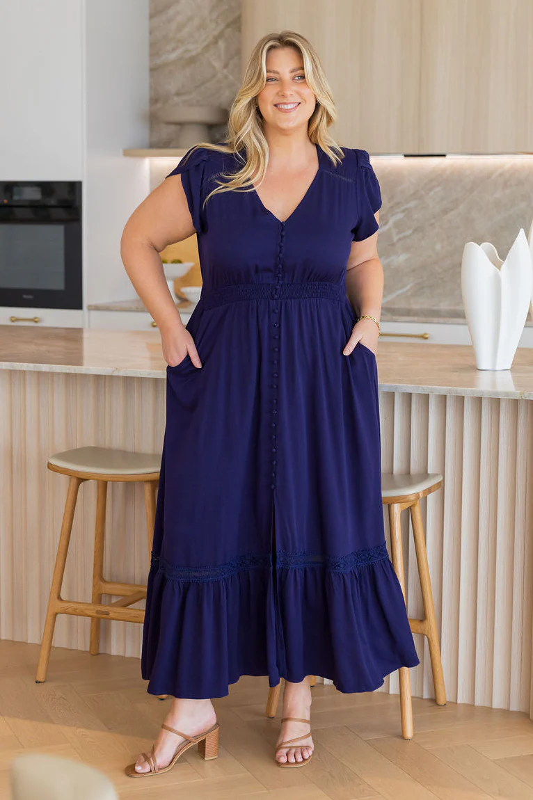 Louisa Maxi Dress in Midnight
