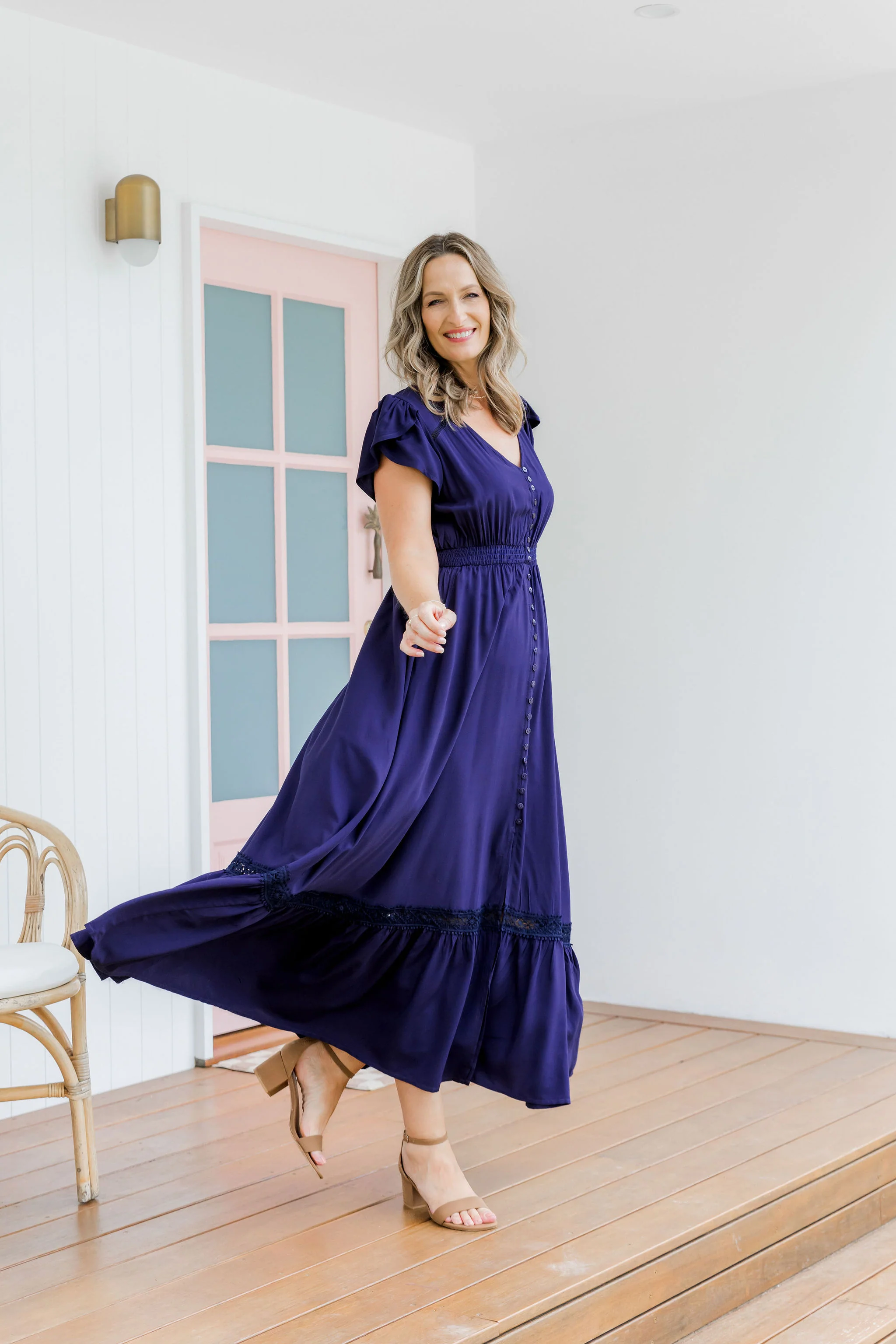 Louisa Maxi Dress in Midnight - Image 20