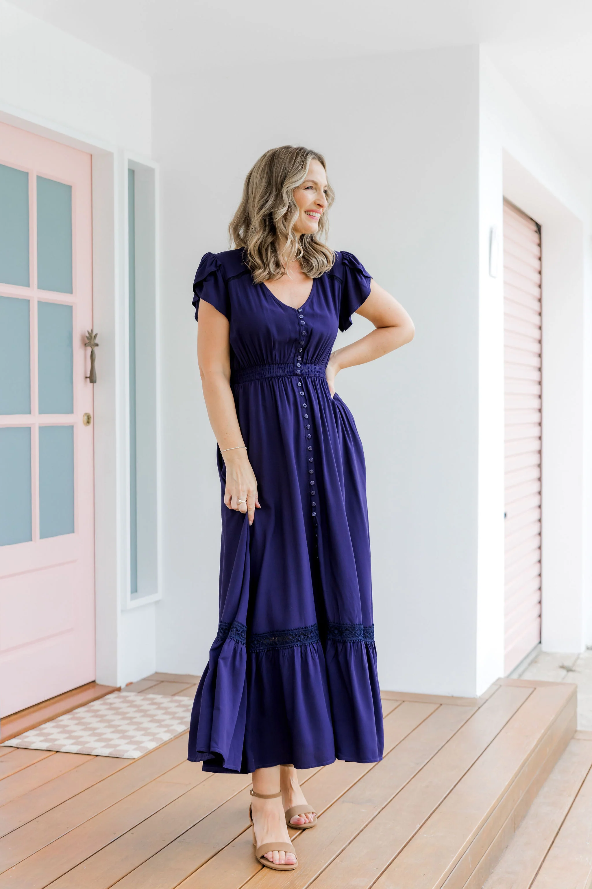 Louisa Maxi Dress in Midnight - Image 25