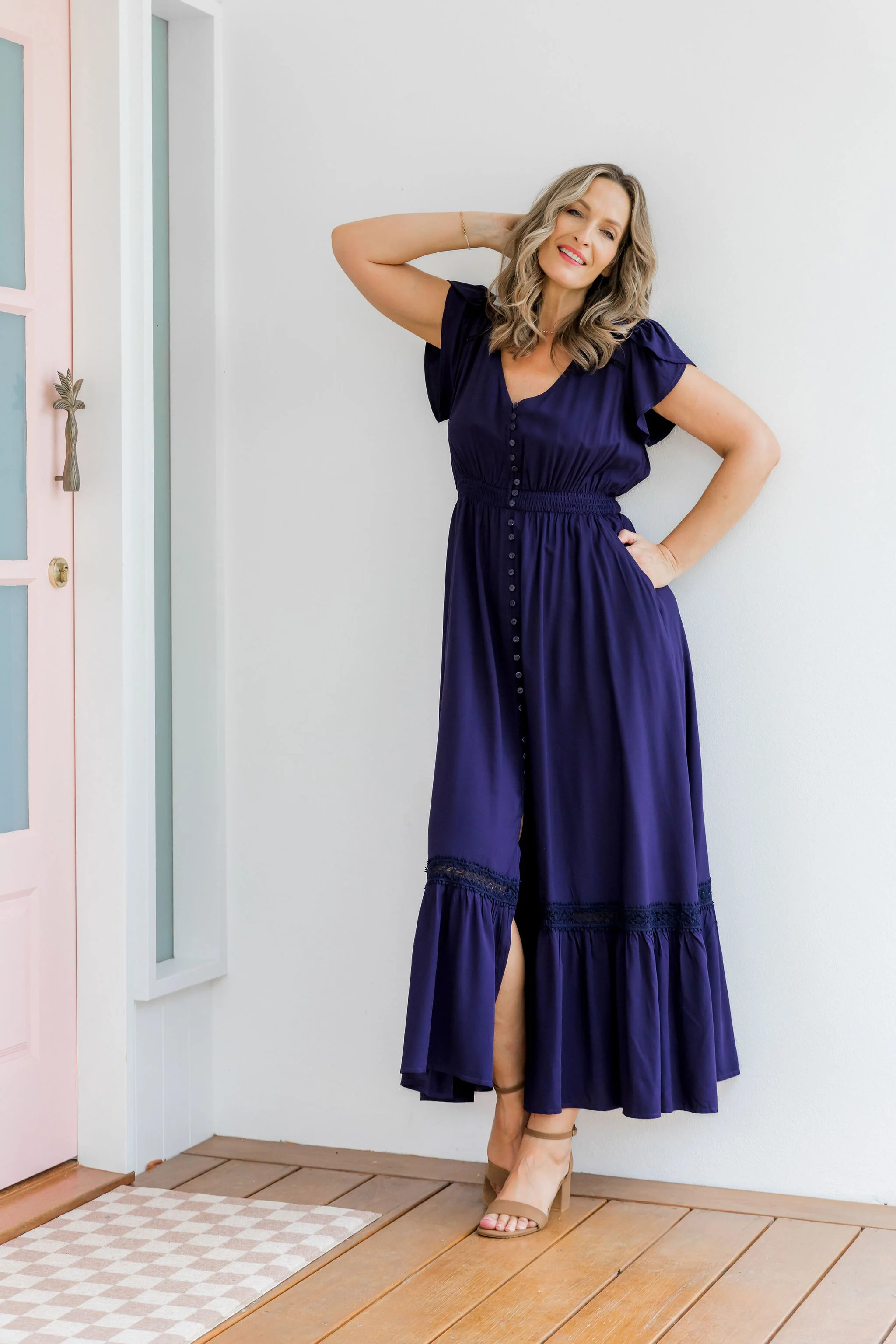 Louisa Maxi Dress in Midnight - Image 26