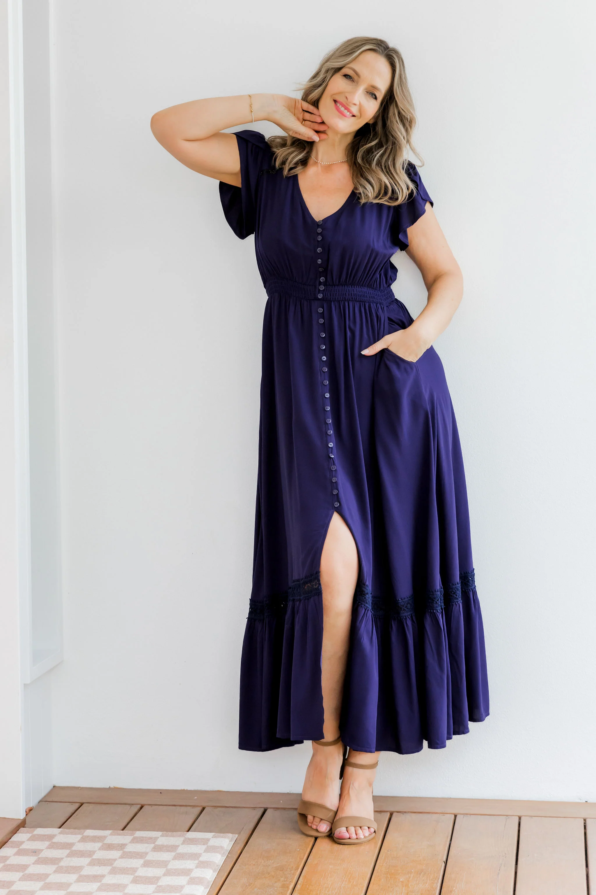 Louisa Maxi Dress in Midnight - Image 29