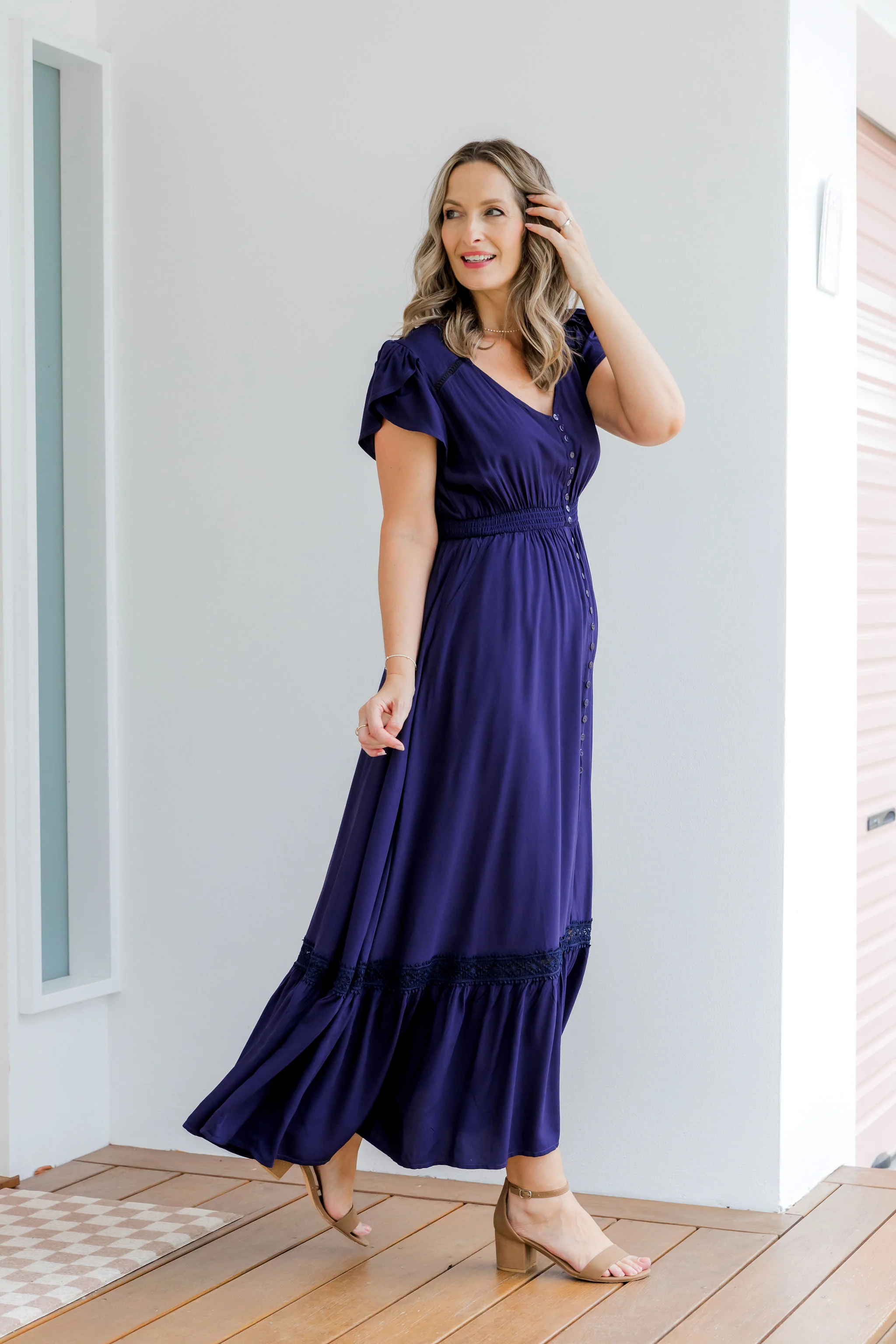 Louisa Maxi Dress in Midnight - Image 33