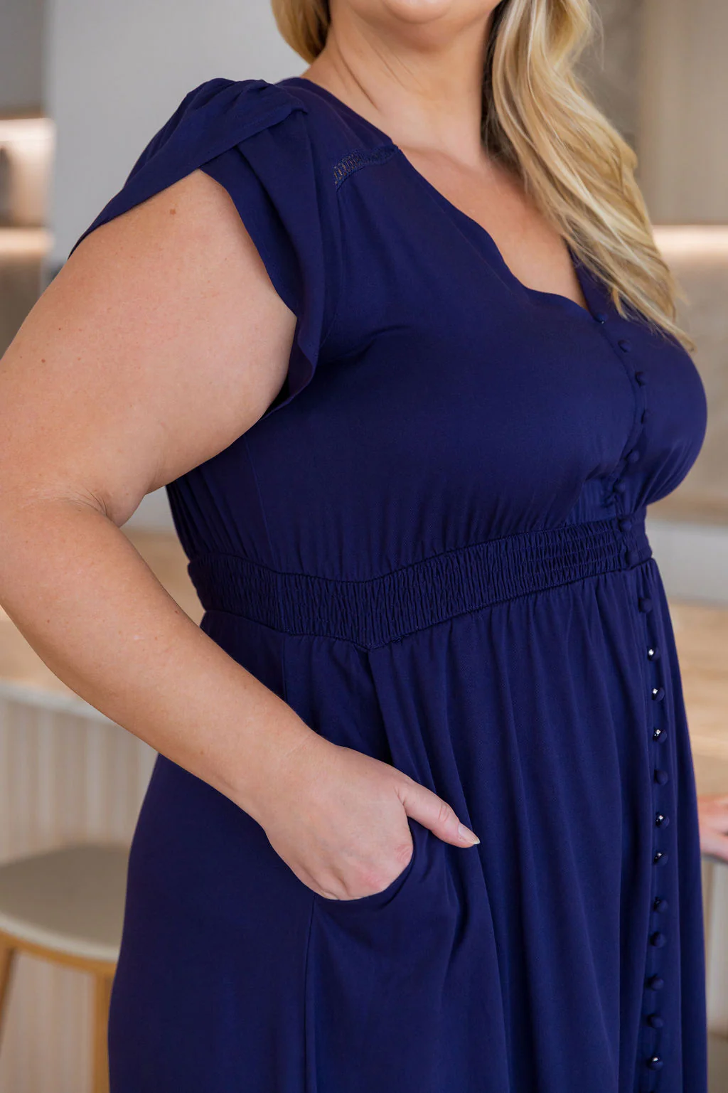 Louisa Maxi Dress in Midnight - Image 4