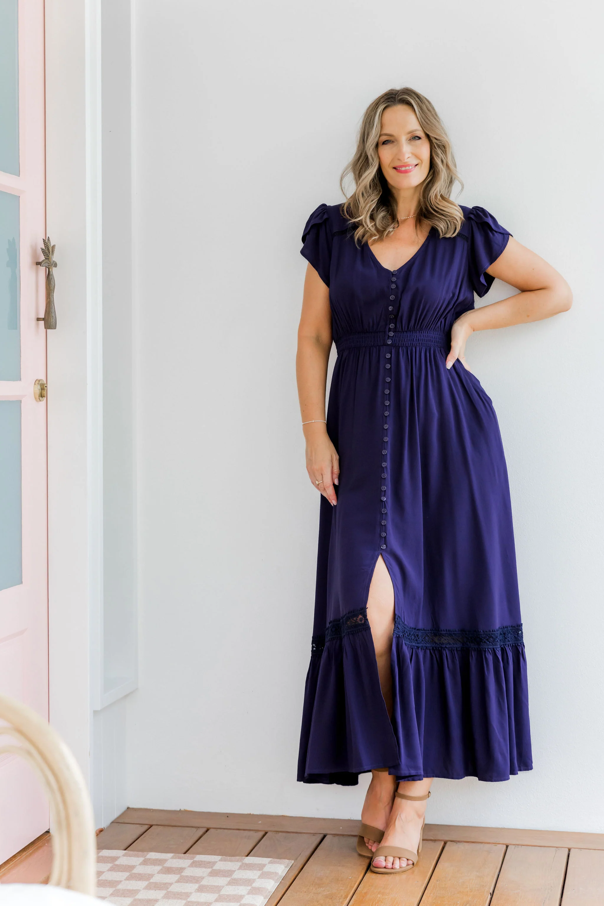 Louisa Maxi Dress in Midnight - Image 5