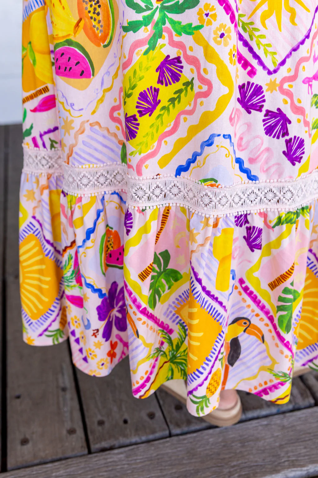 Louisa Linen Blend Maxi Dress in Toucan Paradise - Image 13