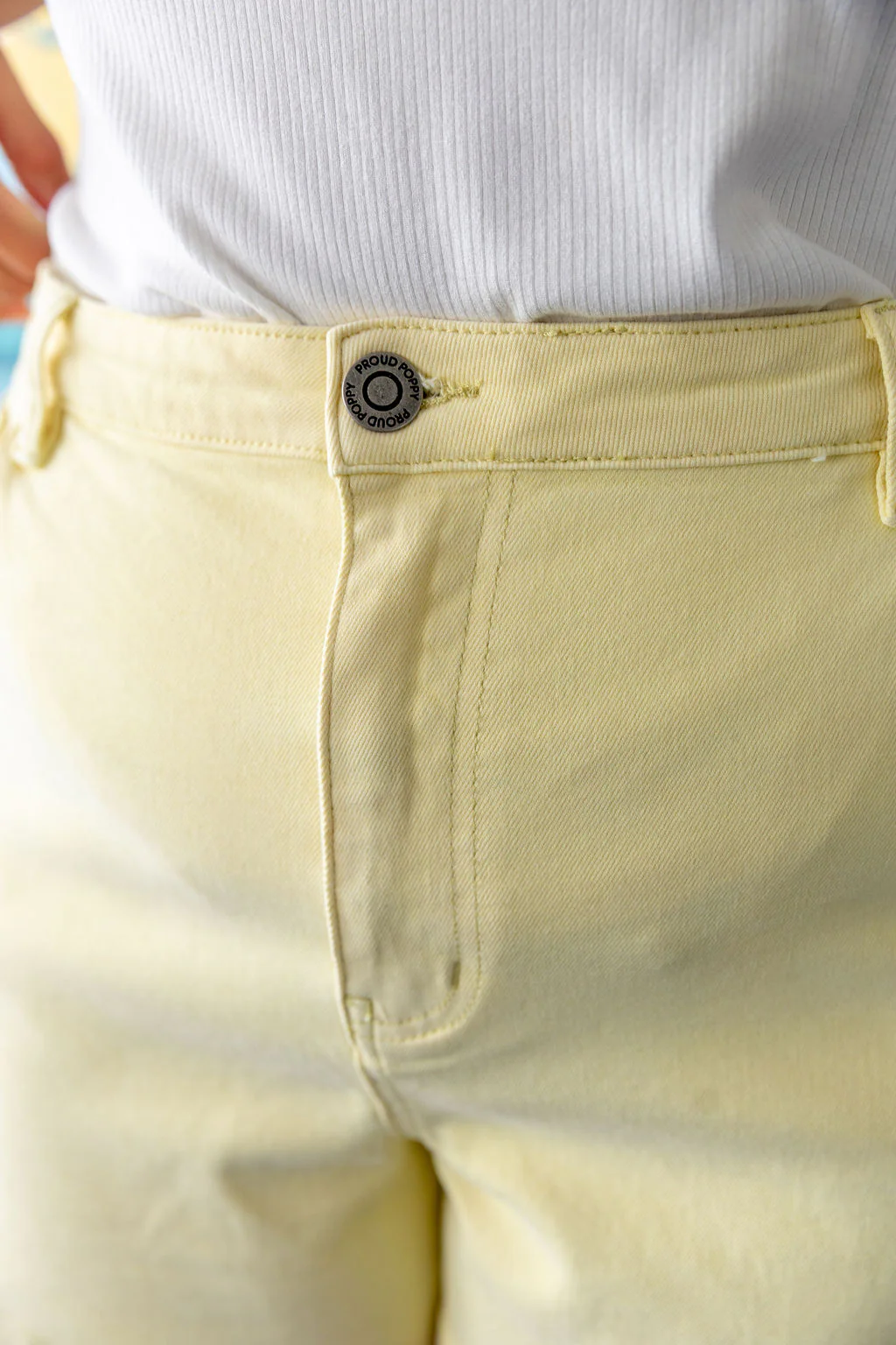 Lucas Denim Short in Lemon Butter - Image 2