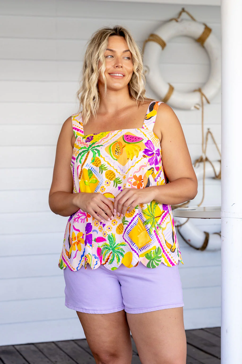 Lucas Denim Short in Lilac - Image 5