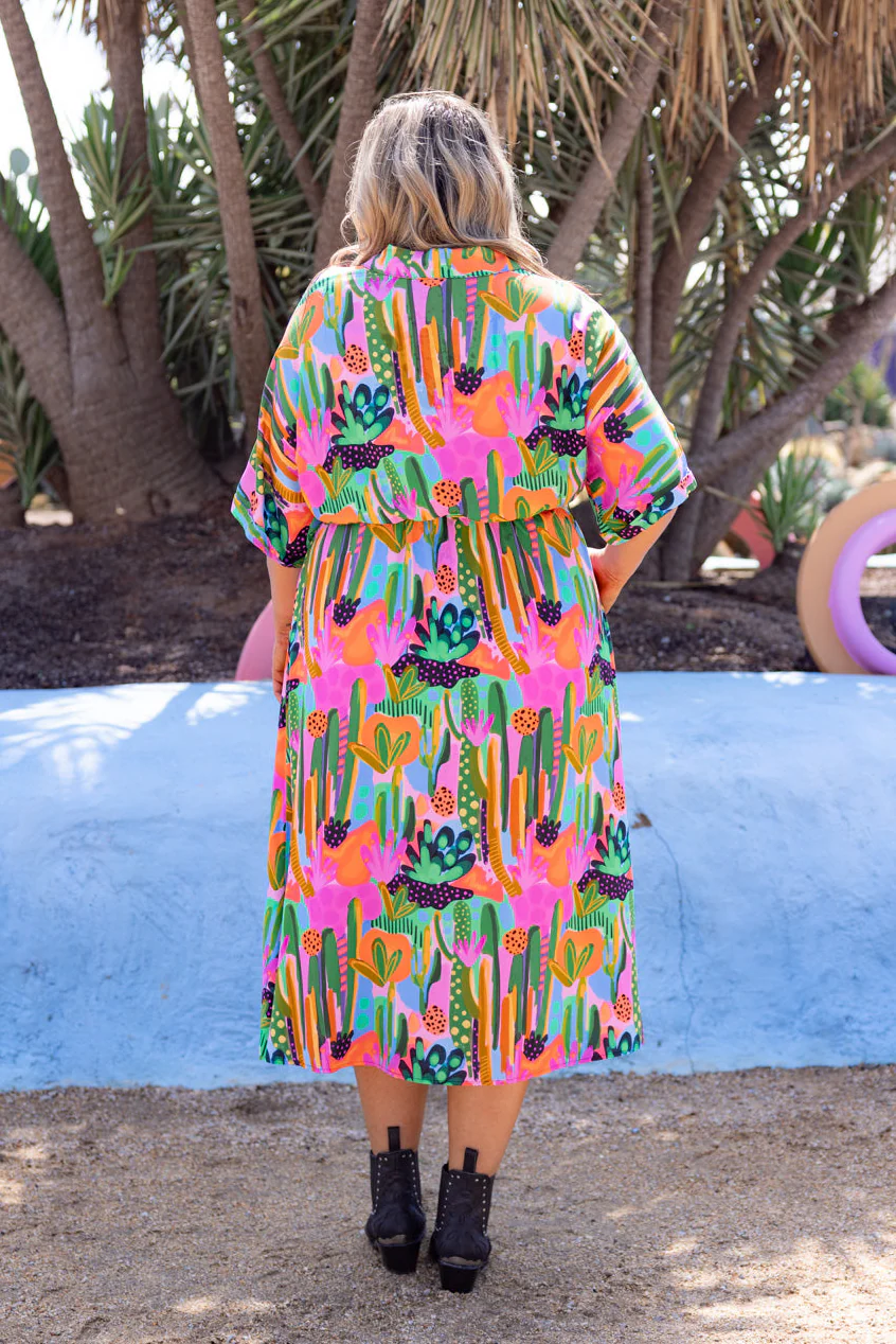 Maddy Midi Dress in Neon Cactus Country by Deb McNaughton - Image 11