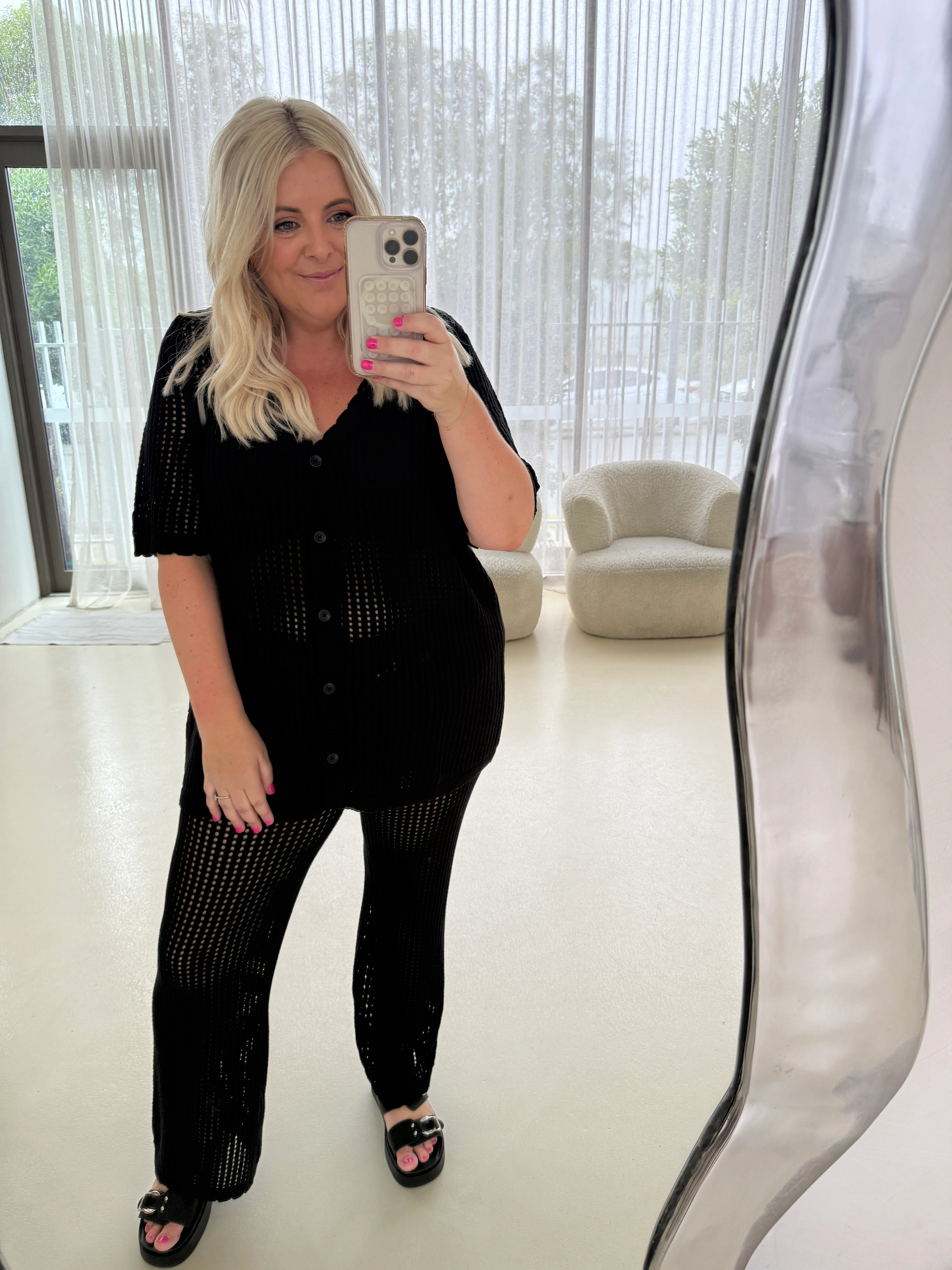 Maisie Knit Pant in Black - Image 4