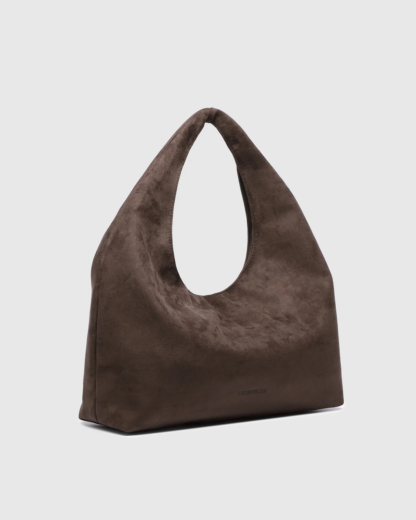 Manaco Shoulder Bag in Suede Choc by Louenhide - Image 2