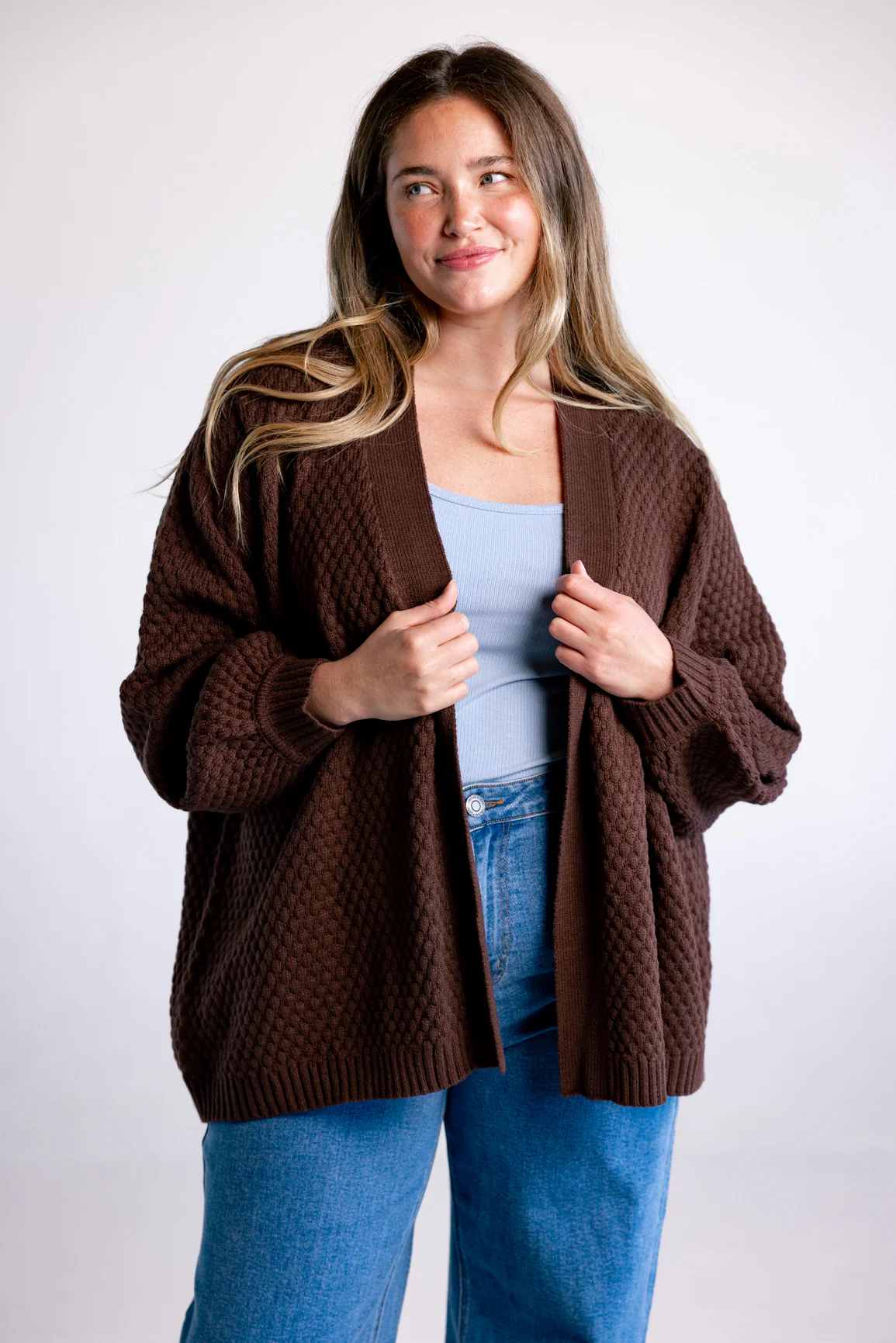 Marbelle Knit Cardigan in Chocolate
