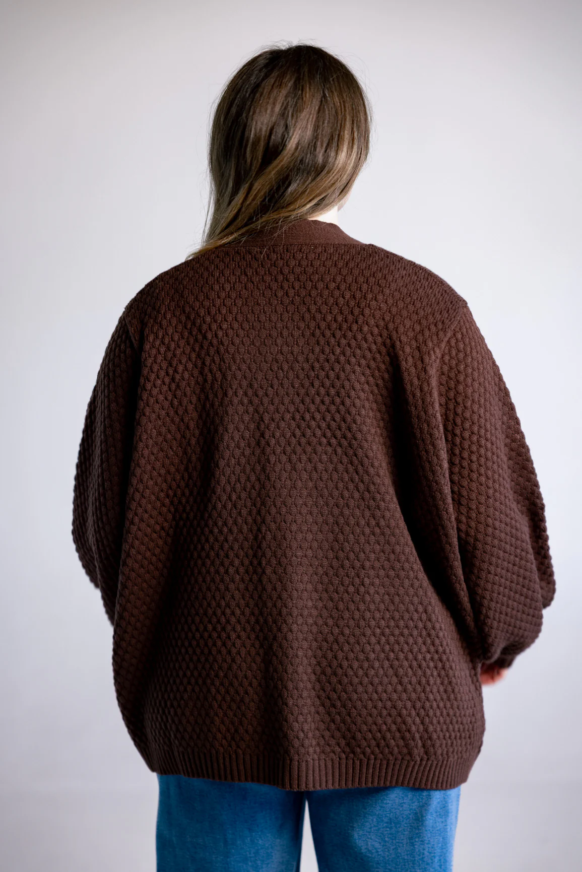 Marbelle Knit Cardigan in Chocolate - Image 4