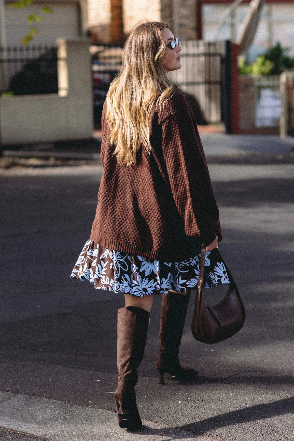 Marbelle Knit Cardigan in Chocolate - Image 6