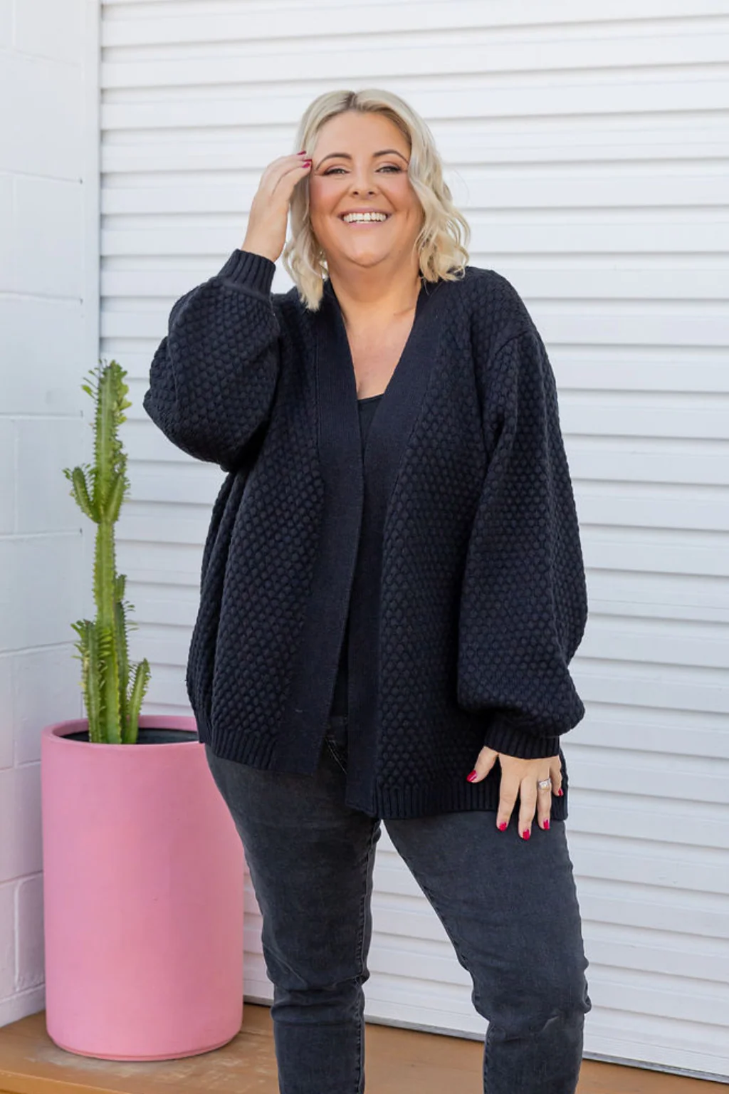 Marbelle Knit Cardigan in Black