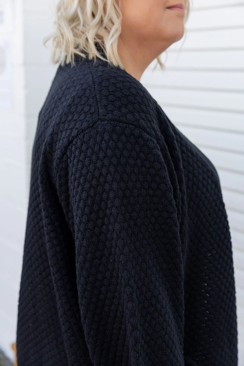 Marbelle Knit Cardigan in Black - Image 7