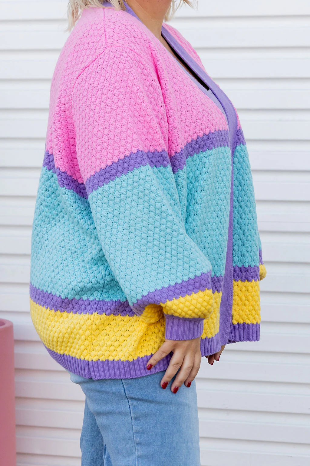 Marbelle Knit Cardigan in Pastel Mix - Image 10