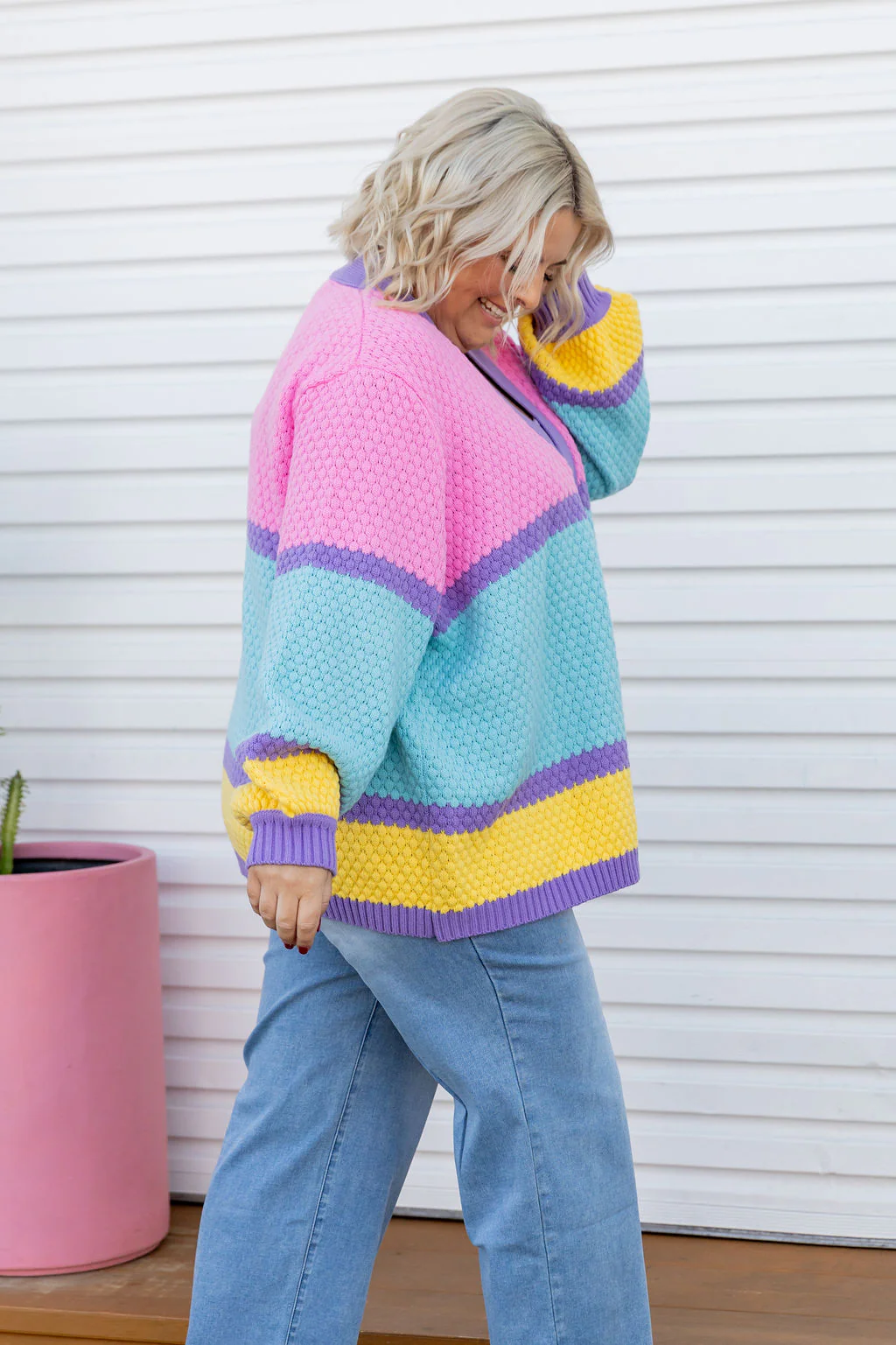 Marbelle Knit Cardigan in Pastel Mix - Image 11