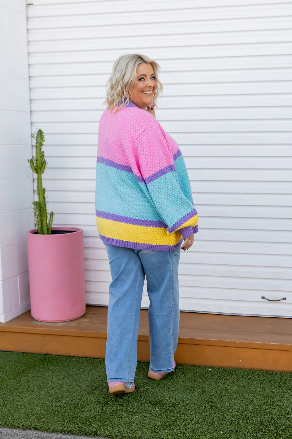 Marbelle Knit Cardigan in Pastel Mix - Image 12