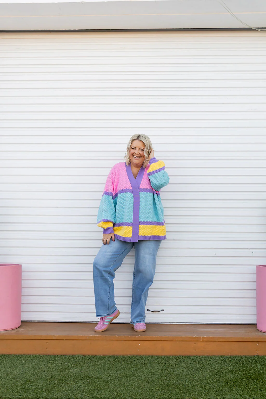 Marbelle Knit Cardigan in Pastel Mix - Image 13