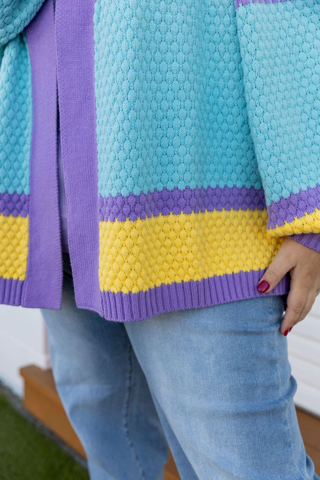 Marbelle Knit Cardigan in Pastel Mix - Image 4