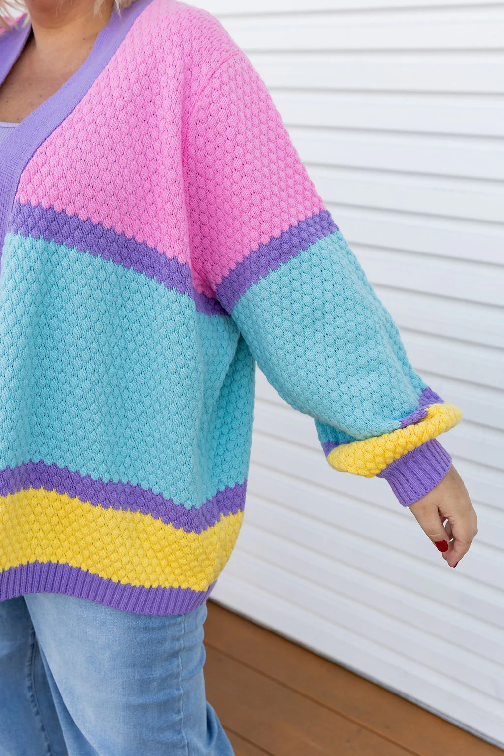 Marbelle Knit Cardigan in Pastel Mix - Image 5